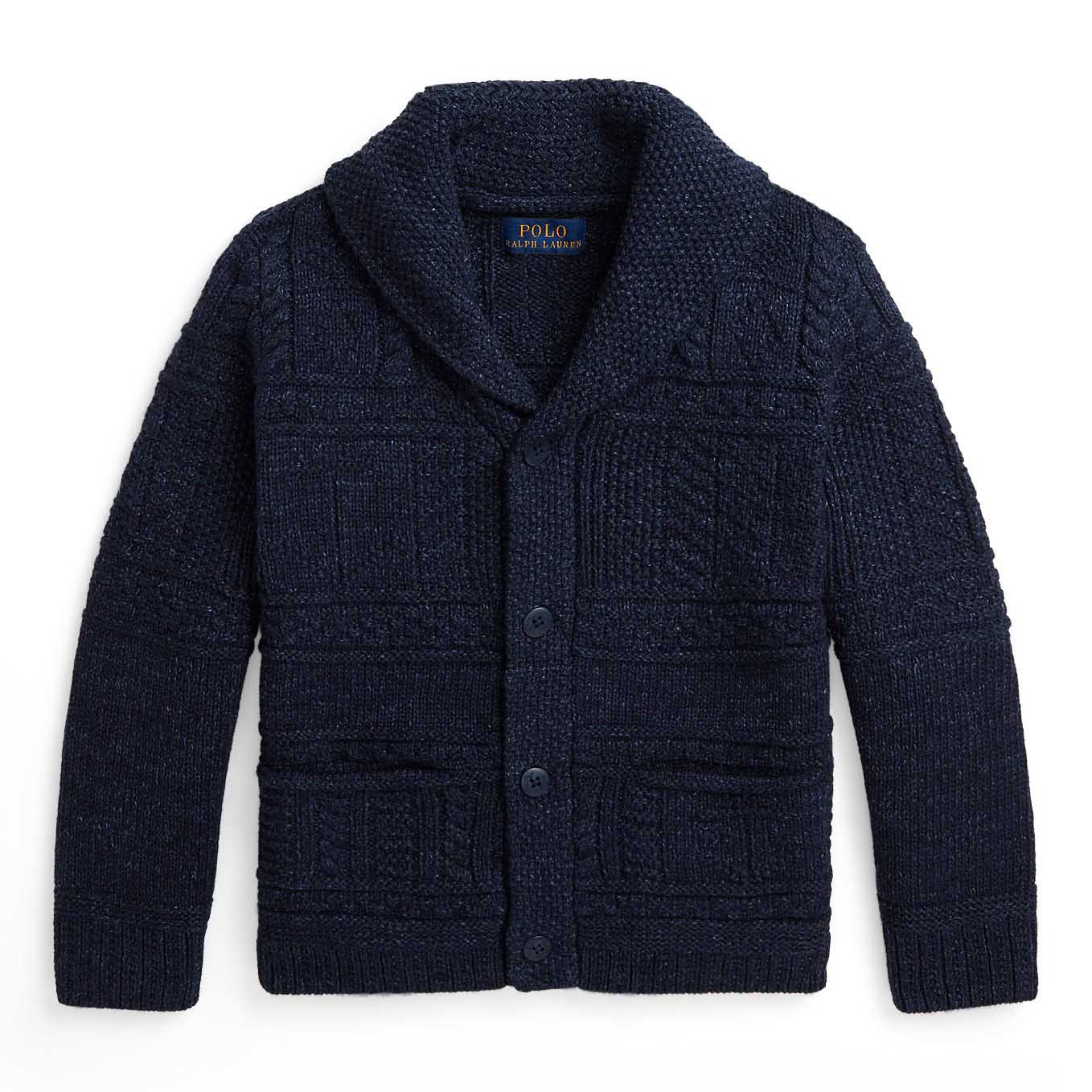Polo Ralph Lauren Anchor Aran-Knit Cotton Cardigan 2-7